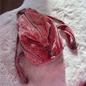 Rebecca Minkoff Julian Velvet Backpack Soft Pink